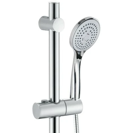 Chrome Stainless Steel Shower Riser Rail Kit + Shower Head + Hose + Soap Dish 4 Chrome Stainless Steel Shower Riser Rail Kit + Shower Head + Hose + Soap Dish - Image 4