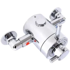 Exposed Modern Concentric Thermostatic Shower Mixer Valve Chrome - 1 Outlet 6 Exposed Modern Concentric Thermostatic Shower Mixer Valve Chrome - 1 Outlet -Bathroom Supplies Store 28374739 3