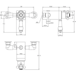 Traditional Thermostatic Dual Control Exposed Shower Mixer Valve - 150mm Centres -Bathroom Supplies Store 28418110 4