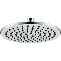 Bathroom Supplies Store 25 Round 200mm Fixed Shower Head Chrome Single Mode Rub Clean + Swivel Ball Joint