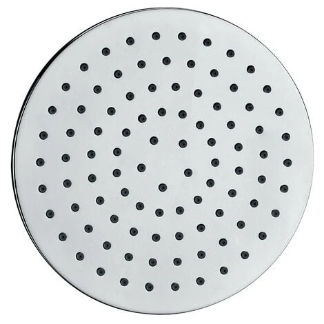 Round 200mm Fixed Shower Head Chrome Single Mode Rub Clean + Swivel Ball Joint 2 Round 200mm Fixed Shower Head Chrome Single Mode Rub Clean + Swivel Ball Joint - Image 2