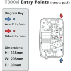 Triton T300si 9.5kw Remote Digital Electric Shower White Chrome + Power Pack -Bathroom Supplies Store 28962537 4