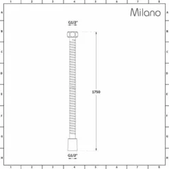 Milano Amara - 1.75m Shower Hose - Brushed Copper -Bathroom Supplies Store 29298388 4