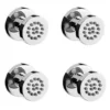 4 X Round Shower Massage Body Jet Sprayers In Chrome