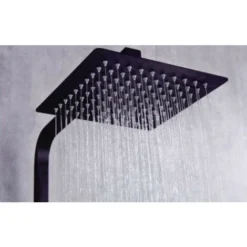 Matt Black Thermostatic Mixer Shower Set Square Black Twin Head Exposed Valve -Bathroom Supplies Store 29648436 3