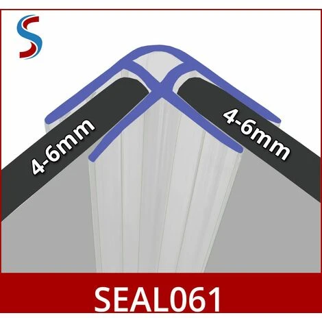 Vertical Corner Shower Seal For Screens, Doors Or Panels | Fits 4, 5 Or 6mm Glass | For 90°Joints | SEAL061 (80cm) 2 Vertical Corner Shower Seal For Screens, Doors Or Panels | Fits 4, 5 Or 6mm Glass | For 90°Joints | SEAL061 (80cm) - Image 2