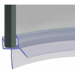Pre-Curved Shower Seal For Screens, Doors Or Panels | Fits 4, 5 Or 6mm Glass | Seals 15-20mm Gaps | SEAL017 (85cm)
