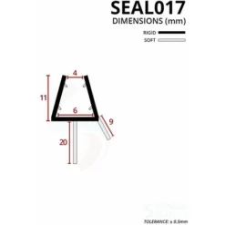 Pre-Curved Shower Seal For Screens, Doors Or Panels | Fits 4, 5 Or 6mm Glass | Seals 15-20mm Gaps | SEAL017 (85cm) -Bathroom Supplies Store 30151092 3