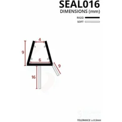 Pre-Curved Shower Seal For Screens, Doors Or Panels | Fits 4, 5 Or 6mm Glass | Seals 11-16mm Gaps | SEAL016 (85cm) -Bathroom Supplies Store 30151095 3