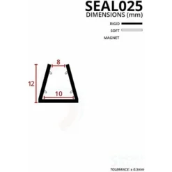 Shower Seal For Screens, Doors Or Panels | Fits 8, 9 Or 10mm Glass | For When There Is No Gap | SEAL025 (80cm) -Bathroom Supplies Store 30151103 3