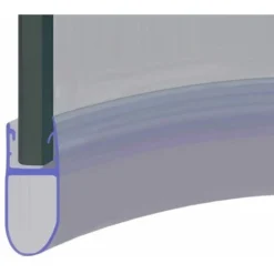 Pre Curved Shower Seal For Screens, Doors Or Panels | Fits 4, 5 Or 6mm Glass | Seals 11-16mm Gaps | SEAL029 (85cm)