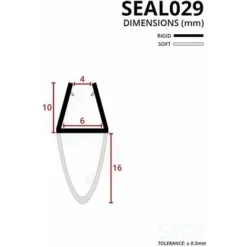 Pre Curved Shower Seal For Screens, Doors Or Panels | Fits 4, 5 Or 6mm Glass | Seals 11-16mm Gaps | SEAL029 (85cm) 5 Pre Curved Shower Seal For Screens, Doors Or Panels | Fits 4, 5 Or 6mm Glass | Seals 11-16mm Gaps | SEAL029 (85cm) -Bathroom Supplies Store 30151108 3