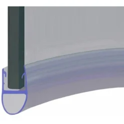 Pre Curved Shower Seal For Screens, Doors Or Panels | Fits 4, 5 Or 6mm Glass | Seals 3-7mm Gaps | SEAL027 (85cm)