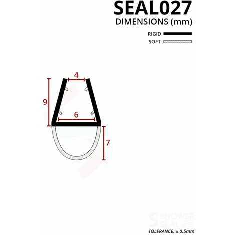 Pre Curved Shower Seal For Screens, Doors Or Panels | Fits 4, 5 Or 6mm Glass | Seals 3-7mm Gaps | SEAL027 (85cm) 3 Pre Curved Shower Seal For Screens, Doors Or Panels | Fits 4, 5 Or 6mm Glass | Seals 3-7mm Gaps | SEAL027 (85cm) - Image 3