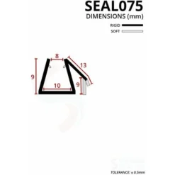 Shower Seal For Screens, Doors Or Panels | Fits 8, 9 Or 10mm Glass | For When There Is No Gap | SEAL075 (80cm) -Bathroom Supplies Store 30151245 3