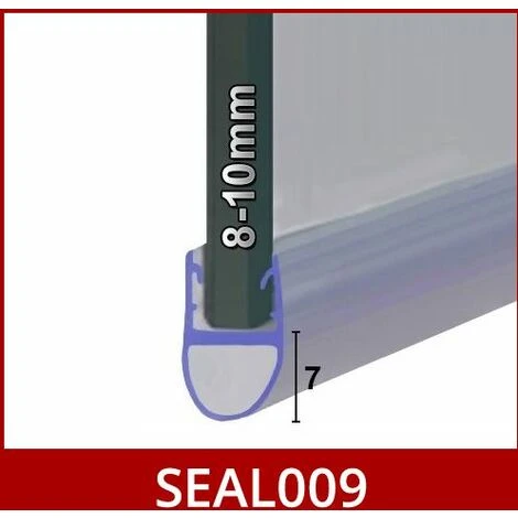 Shower Seal For Screens, Doors Or Panels | Fits 8, 9 Or 10mm Glass | Seals 3-7mm Gaps | SEAL009 (80cm) 2 Shower Seal For Screens, Doors Or Panels | Fits 8, 9 Or 10mm Glass | Seals 3-7mm Gaps | SEAL009 (80cm) - Image 2