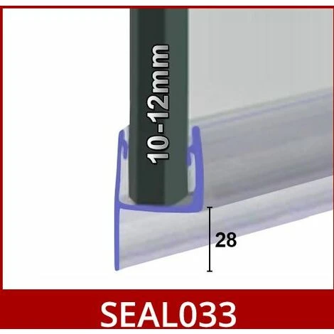 Shower Seal For Screens, Doors Or Panels | Fits 10, 11 Or 12mm Glass | Seals 23-28mm Gaps | SEAL033 (80cm) 2 Shower Seal For Screens, Doors Or Panels | Fits 10, 11 Or 12mm Glass | Seals 23-28mm Gaps | SEAL033 (80cm) - Image 2