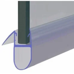 Shower Seal For Screens, Doors Or Panels | Fits 4, 5 Or 6mm Glass | Seals 10-15mm Gaps | SEAL051 (80cm)