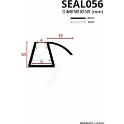 Shower Seal For Screens, Doors Or Panels | Fits 4, 5 Or 6mm Glass | For When There Is No Gap | SEAL056 (80cm) -Bathroom Supplies Store 30151531 3
