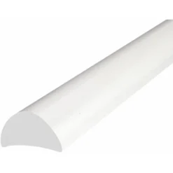 Shower Door Threshold Strip | Wetroom Barrier | Stick To Floor/Tray | Rigid Acrylic Material | White Finish | SEAL055W (80cm)