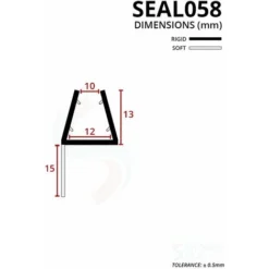 Shower Seal For Screens, Doors Or Panels | Fits 10, 11 Or 12mm Glass | Seals 10-15mm Gaps | SEAL058 (80cm) -Bathroom Supplies Store 30151539 3