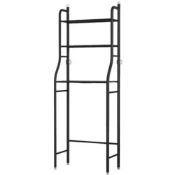 Livingandhome 3 Tier Over The Toilet Bathroom Storage Space Holder Stand, Black -Bathroom Supplies Store 30685581 4