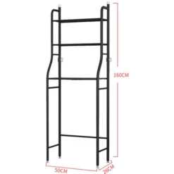 Livingandhome 3 Tier Over The Toilet Bathroom Storage Space Holder Stand, Black -Bathroom Supplies Store 30685581 5