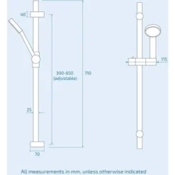 Modern Matte Black Slider Rail Shower Bar Riser Wall Bracket Kit 7 Modern Matte Black Slider Rail Shower Bar Riser Wall Bracket Kit -Bathroom Supplies Store 31127248 4