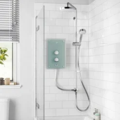 Bathroom Supplies Store 5 Mira Azora Dual Head Electric Shower 9.8kW Power Glass Clearscale 1.1634.156