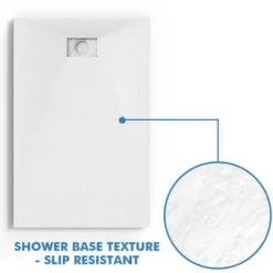 ELEGANT 1400x900mm White Slate Effect Lightweight Slate Shower Base Rectangular Grain Shower Enclosure Tray With Waste Trap -Bathroom Supplies Store 31933657 4