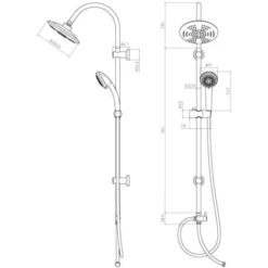 Overhead Shower Set With LED Lights GALAXIS Chrome SCHÜTTE -Bathroom Supplies Store 32159098 3