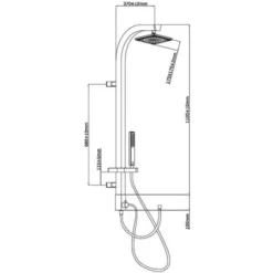 Overhead Shower Set MADAGASKAR Black-Chrome SCHÜTTE 5 Overhead Shower Set MADAGASKAR Black-Chrome SCHÜTTE -Bathroom Supplies Store 32167817 3
