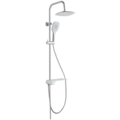 Overhead Shower Set With Lateral Tray AQUASTAR White-Chrome SCHÜTTE