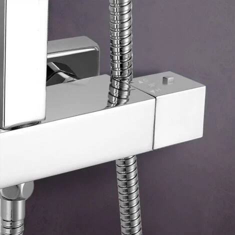 Fawley Square Thermostatic Exposed Twin Head Mixer Shower Set 5 Fawley Square Thermostatic Exposed Twin Head Mixer Shower Set - Image 5