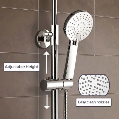 Fawley Round Thermostatic Exposed Twin Head Mixer Shower Set 3 Fawley Round Thermostatic Exposed Twin Head Mixer Shower Set - Image 3