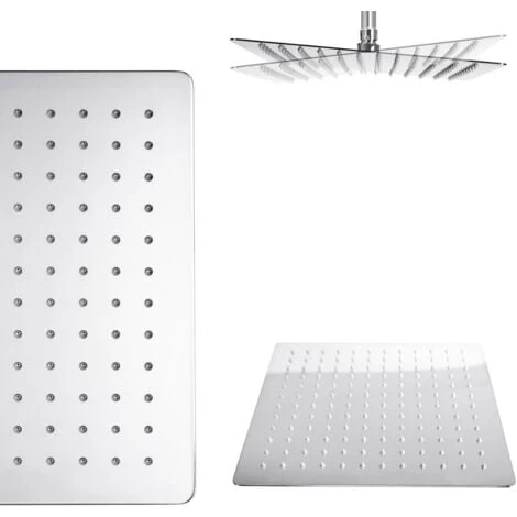 Orta Square Concealed Thermostatic Mixer Valve Hand Held 300mm Shower Head Set 2 Orta Square Concealed Thermostatic Mixer Valve Hand Held 300mm Shower Head Set - Image 2