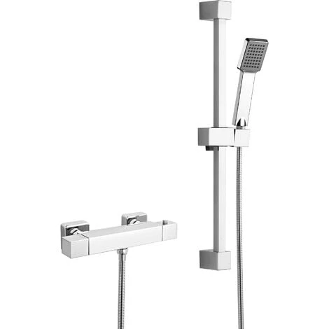 Erona Thermostatic Slider Rail Bar Shower Mixer Valve + Slider Rail Kit 2 Erona Thermostatic Slider Rail Bar Shower Mixer Valve + Slider Rail Kit - Image 2