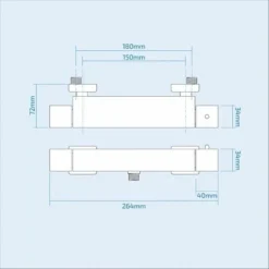 Erona Thermostatic Slider Rail Bar Shower Mixer Valve + Slider Rail Kit 6 Erona Thermostatic Slider Rail Bar Shower Mixer Valve + Slider Rail Kit -Bathroom Supplies Store 32300810 3