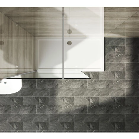 Elegant Walk In Shower Door Wet Room Screen Glass Tempered Safety Glass 1000 X 1850mm Clear Glass 6mm Glass 2 Elegant Walk In Shower Door Wet Room Screen Glass Tempered Safety Glass 1000 X 1850mm Clear Glass 6mm Glass - Image 2