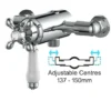 Thermostatic Traditional Exposed Shower Mixer Valve Dual Control - 137mm 150mm