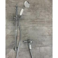 Traditional Dual Control Thermostatic Exposed Shower Mixer Valve + Riser Rail -Bathroom Supplies Store 33361275 4