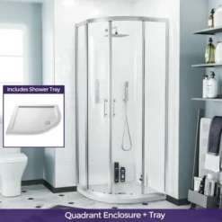 Saturn Quadrant 800mm Shower Enclosure & Tray