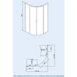 Saturn Quadrant 800mm Shower Enclosure & Tray -Bathroom Supplies Store 33594854 4