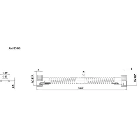 Croydex 1.5m Flexitube Stainless Shower Hose 5 Croydex 1.5m Flexitube Stainless Shower Hose - Image 5