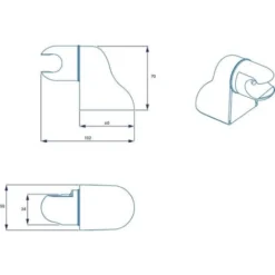 Croydex Adjustable Wall Bracket - Chrome -Bathroom Supplies Store 34036534 4