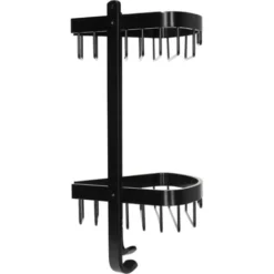 Croydex Matte Black Large Two Tier Corner Basket -Bathroom Supplies Store 34036632 3