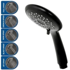 Triton Aspirante Enhance Electric Shower 9.5kW Matte Black 5 Spray Head Modern -Bathroom Supplies Store 34762001 4