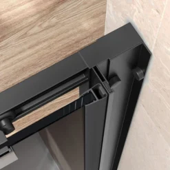 ELEGANT Black Shower Enclosure Sliding 1200 X 800 Mm Bathroom 8mm Nano Glass Shower Enclosure Easy Clean With 800mm Side Panel + Shower Tray And Waste -Bathroom Supplies Store 35337728 4