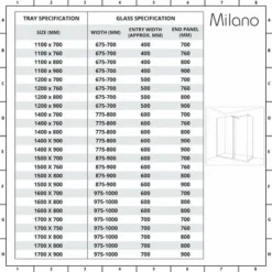 Milano Barq - Corner Walk In Wet Room Shower Enclosure With Grid Pattern Screens&44 Hinged Return Panel&44 Support Arms And 1100mm X 700mm White Tray - Black -Bathroom Supplies Store 37085336 5