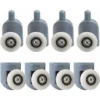 LangRay 23mm Shower Door Rollers, 8pcs Shower Door Rollers, Shower Door Pulley, Sliding Bathroom Door Rollers For Bathroom Shower Enclosure
